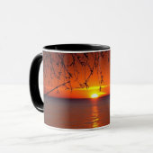 Grote Meren Sunset van Bobby Mikul mok keramiek (Voorkant links)
