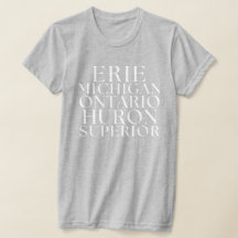 Grote Meren T-shirt Michigan Meren T-shirts