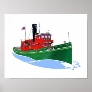 Grote Meren trekken Amerika vroeg Poster