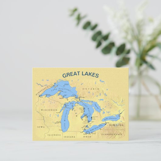 Grote Meren uit Noord-Amerika Briefkaart (Staand voorkant)