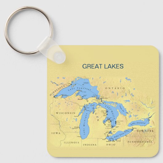 Grote Meren uit Noord-Amerika Sleutelhanger (Voorkant)