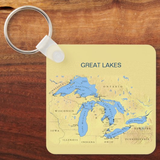 Grote Meren uit Noord-Amerika Sleutelhanger (Voorkant)