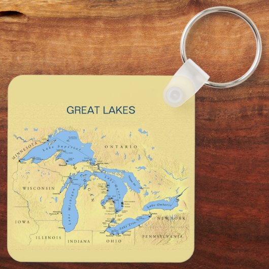 Grote Meren uit Noord-Amerika Sleutelhanger (Achterkant)