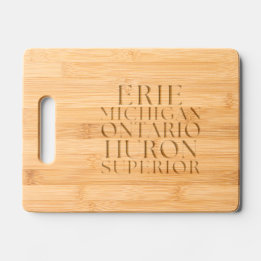Grote Meren van Michigan Theme geëtste snijplank