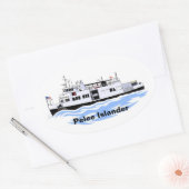 Grote meren, veerboot Pelee Islander Ovale Sticker (Envelop)