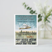 Grote meren vliegende boot cruise briefkaart (Staand voorkant)