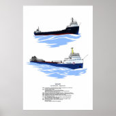 Grote Meren, vrachtschip Algomarine, geschiedenis Poster (Voorkant)