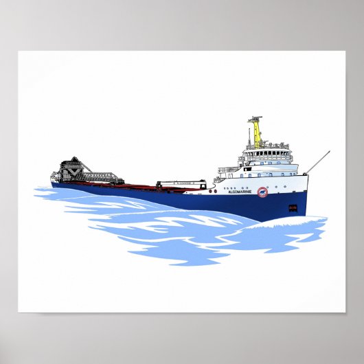 Grote Meren, vrachtschip Algomarine Poster (Voorkant)