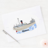 Grote Meren, vrachtschip Alpena Ovale Sticker (Envelop)