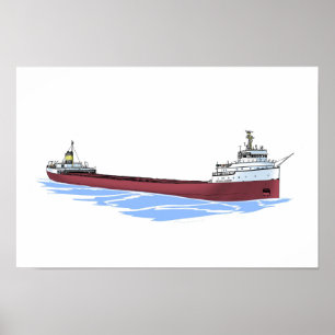 Grote meren, vrachtschip Arthur B. Homer, uitgerek Poster