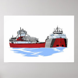 Grote meren, vrachtschip Arthur M. Anderson Poster