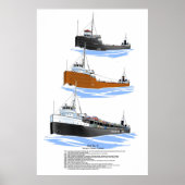 Grote Meren, vrachtschip Canopus Poster (Voorkant)