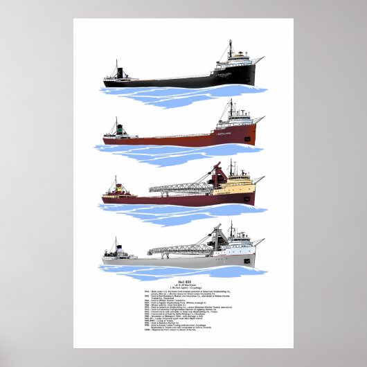 Grote meren, vrachtschip Cuyahoga, geschiedenis Poster (Voorkant)