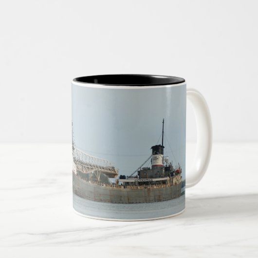 Grote Meren Vrachtschip Cuyahoga Koffie Mok (Voorkant rechts)