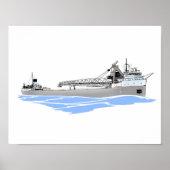 Grote Meren, vrachtschip Cuyahoga Poster (Voorkant)
