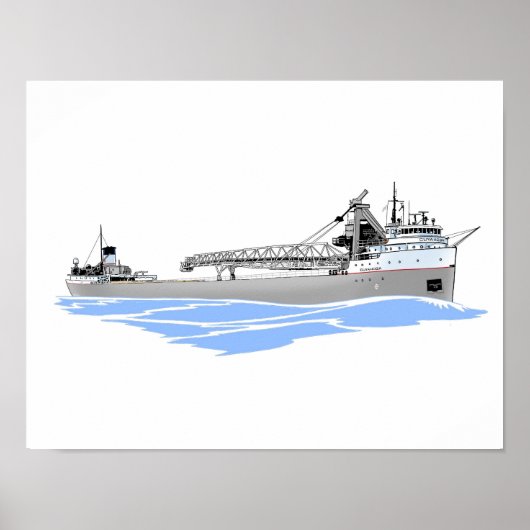 Grote Meren, vrachtschip Cuyahoga Poster (Voorkant)