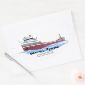 Grote Meren, vrachtschip Edward L. Ryerson CML Ovale Sticker (Envelop)