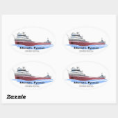 Grote Meren, vrachtschip Edward L. Ryerson CML Ovale Sticker (Vel)
