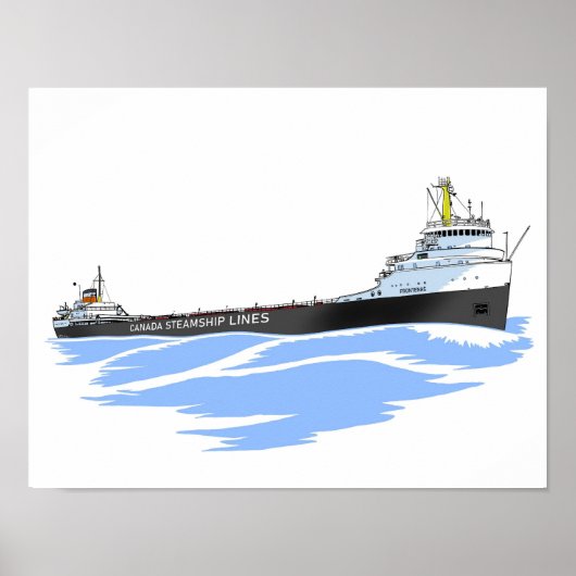 Grote Meren, vrachtschip Frontenac, zonder gaarzwa Poster (Voorkant)