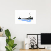 Grote Meren, vrachtschip, Grand Island Poster (Thuiskantoor)