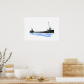 Grote Meren, vrachtschip, Grand Island Poster (Keuken)