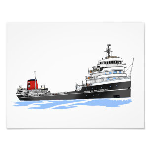 Grote meren, vrachtschip H. Browning Foto Afdruk
