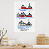 Grote Meren, vrachtschip Hull 804 Poster (Keuken)
