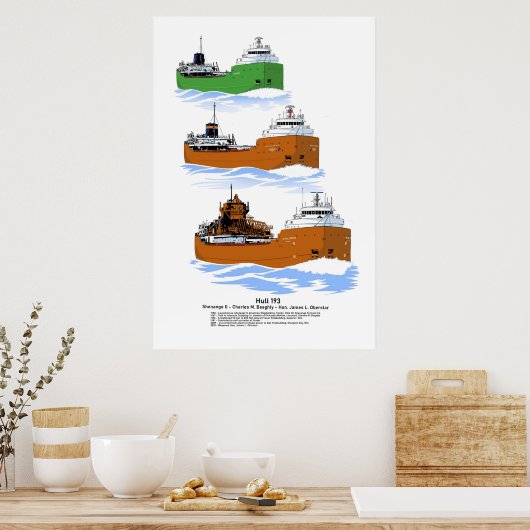 Grote Meren, vrachtschip James Oberstar geschieden Poster (Keuken)