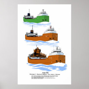 Grote Meren, vrachtschip James Oberstar geschieden Poster