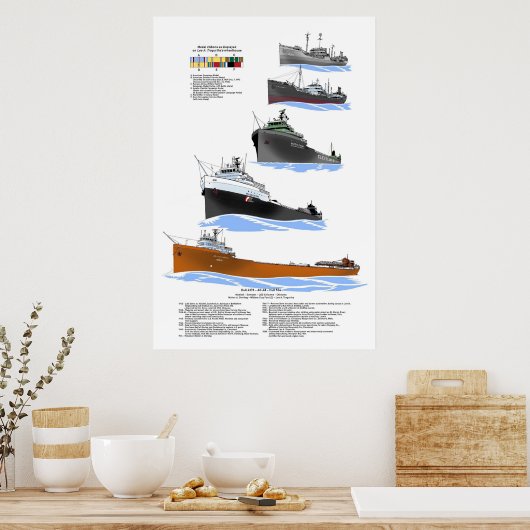 Grote meren, vrachtschip Lee A. Tregurtha Geschied Poster (Keuken)