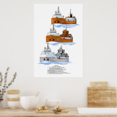 Grote Meren, vrachtschip Michipicoten Poster (Keuken)