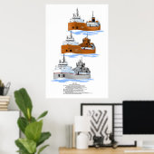 Grote Meren, vrachtschip Michipicoten Poster (Thuiskantoor)