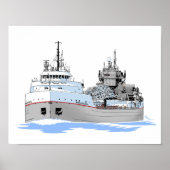 Grote Meren, vrachtschip Michipicoten Poster (Voorkant)
