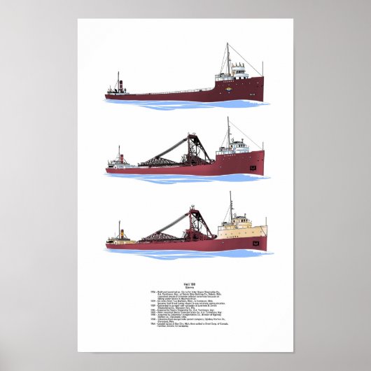 Grote Meren vrachtschip Sierra Geschiedenis Poster (Voorkant)