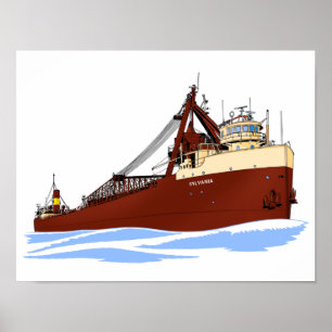 Grote meren, vrachtschip Sylvania s/u Columbia Poster