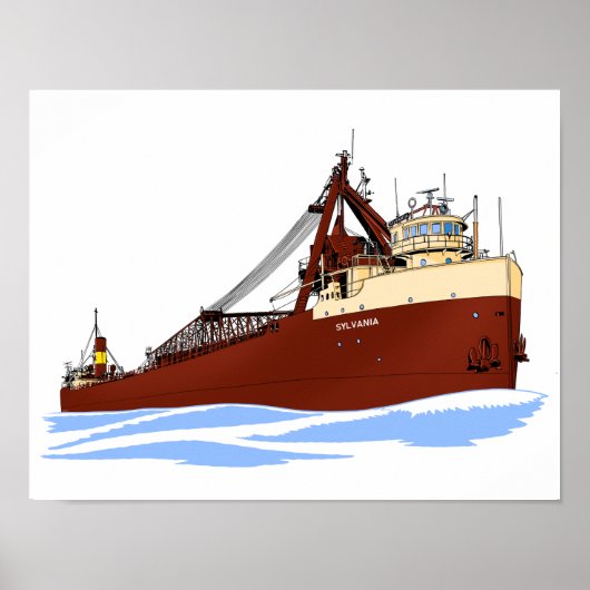Grote meren, vrachtschip Sylvania s/u Columbia Poster (Voorkant)