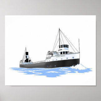 Grote Meren vrachtschip Thomas Adams nieuwe stuurh Poster