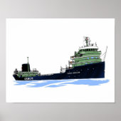 Grote meren, vrachtschip Tom M. Girdler Cliffs Poster (Voorkant)