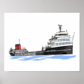 Grote Meren, vrachtschip Tom M. Girdler Poster (Voorkant)