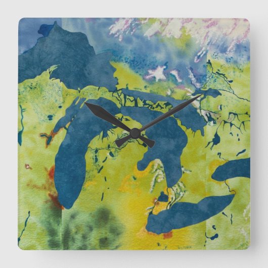 Grote Meren wandklok (Voorkant)