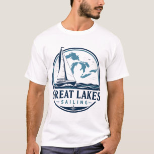 Grote Meren Zeilen T-shirt