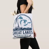 Grote Meren Zeilen Tote Bag (Dichtbij)