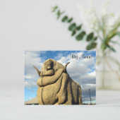 grote merino - ram briefkaart (Staand voorkant)