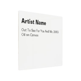 Grote metalen kunstgalerieplaquettes