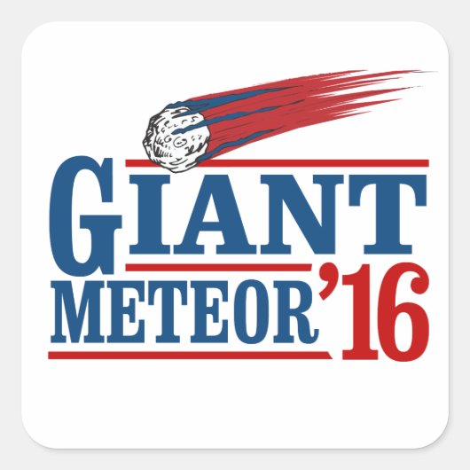 Grote Meteoor 2016 Vierkante Sticker (Voorkant)