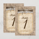 Grote Metselaars Pot & Jute Kant Rustieke Tafel Nu Kaart (Voorkant / Achterkant)