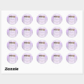 Grote Metselaars Pot & Lavendel Paarse Rustieke Fa Ronde Sticker (Vel)