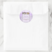 Grote Metselaars Pot & Lavendel Paarse Rustieke Fa Ronde Sticker (Tas)