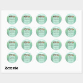 Grote Metselaars Pot & Lichtjes Mint Landelijk Fav Ronde Sticker (Vel)