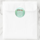 Grote Metselaars Pot & Lichtjes Mint Landelijk Fav Ronde Sticker (Tas)